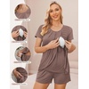 image:imageEkouaer Womens Maternity Nursing Pajamas Set Breastfeeding Sleepwear PjsBrown