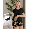 image:imageEkouaer Womens Maternity Nursing Pajamas Set Breastfeeding Sleepwear PjsFloral Black