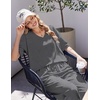 image:imageEkouaer Womens Pajama Sets Cotton Short Sleeve Long Pants Lounge SetDark Grey