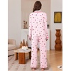 image:imageEkouaer Womens Pajama Sets Long Sleeve Sleepwear Button Down Pjs LoungewearPink Cherry Blossom