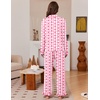 image:imageEkouaer Womens Pajama Sets Long Sleeve Sleepwear Button Down Pjs LoungewearPink Heart Plaid