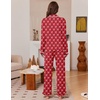 image:imageEkouaer Womens Pajama Sets Long Sleeve Sleepwear Button Down Pjs LoungewearRed Bowknot