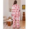 image:imageEkouaer Womens Pajama Sets Long Sleeve Sleepwear Button Down Pjs LoungewearRed Bowknot Stripes