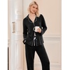 image:imageEkouaer Womens Pajamas Long Sleeve Loungewear Casual Button Down PjsBlack