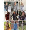 image:imageEkouaer Womens Pajamas Long Sleeve Loungewear Casual Button Down PjsBlue