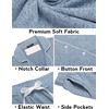image:imageEkouaer Womens Pajamas Long Sleeve Loungewear Casual Button Down PjsBlue