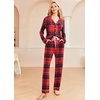 image:imageEkouaer Womens Pajamas Long Sleeve Loungewear Casual Button Down PjsChristmas Plaid