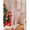 image:imageEkouaer Womens Pajamas Long Sleeve Loungewear Casual Button Down PjsChristmas Reindeer
