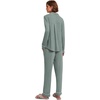 image:imageEkouaer Womens Pajamas Long Sleeve Loungewear Casual Button Down PjsDark Green