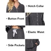image:imageEkouaer Womens Pajamas Long Sleeve Loungewear Casual Button Down PjsDark Grey