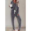 image:imageEkouaer Womens Pajamas Long Sleeve Loungewear Casual Button Down PjsFlower Grey