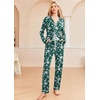 image:imageEkouaer Womens Pajamas Long Sleeve Loungewear Casual Button Down PjsGreen Floral