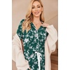 image:imageEkouaer Womens Pajamas Long Sleeve Loungewear Casual Button Down PjsGreen Floral