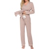 image:imageEkouaer Womens Pajamas Long Sleeve Loungewear Casual Button Down PjsLight Pink