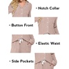 image:imageEkouaer Womens Pajamas Long Sleeve Loungewear Casual Button Down PjsLight Pink