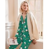 image:imageEkouaer Womens Pajamas Long Sleeve Loungewear Casual Button Down PjsSanta Claus
