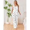 image:imageEkouaer Womens Pajamas Set Sleeveless Lounge Sets Tank Top and Pants PjsFeather White