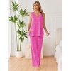 image:imageEkouaer Womens Pajamas Set Sleeveless Lounge Sets Tank Top and Pants PjsLeopard Pink
