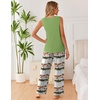 image:imageEkouaer Womens Pajamas Set Sleeveless Lounge Sets Tank Top and Pants PjsTiedye Green