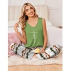 image:imageEkouaer Womens Pajamas Set Sleeveless Lounge Sets Tank Top and Pants PjsTiedye Green