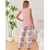 image:imageEkouaer Womens Pajamas Set Sleeveless Lounge Sets Tank Top and Pants PjsTiedye Pink