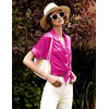 image:imageEkouaer Womens Pajamas Silk Satin Short Sleeve Button Down Pjs Shorts SetRose