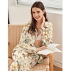 image:imageEkouaer Womens Satin Silky Pajama Set Soft Long PJs Button Down LoungewearBchampagne Horse