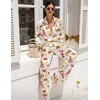 image:imageEkouaer Womens Satin Silky Pajama Set Soft Long PJs Button Down LoungewearCcrayfish