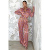 image:imageEkouaer Womens Satin Silky Pajama Set Soft Long PJs Button Down LoungewearCpurple Octopus