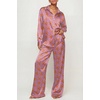 image:imageEkouaer Womens Satin Silky Pajama Set Soft Long PJs Button Down LoungewearCpurple Octopus