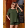 image:imageEkouaer Womens Two Piece Sets Summer Lounge Set Matching OutfitsArmy Green