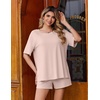 image:imageEkouaer Womens Two Piece Sets Summer Lounge Set Matching OutfitsBeige