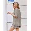 image:imageEkouaer Womens Two Piece Sets Summer Lounge Set Matching OutfitsBeige Black Striped