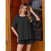 image:imageEkouaer Womens Two Piece Sets Summer Lounge Set Matching OutfitsBlack