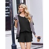 image:imageEkouaer Womens Two Piece Sets Summer Lounge Set Matching OutfitsBlack