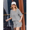 image:imageEkouaer Womens Two Piece Sets Summer Lounge Set Matching OutfitsBlack White Striped