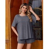 image:imageEkouaer Womens Two Piece Sets Summer Lounge Set Matching OutfitsGray