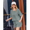 image:imageEkouaer Womens Two Piece Sets Summer Lounge Set Matching OutfitsGray Green