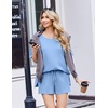 image:imageEkouaer Womens Two Piece Sets Summer Lounge Set Matching OutfitsLight Blue
