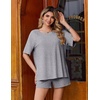 image:imageEkouaer Womens Two Piece Sets Summer Lounge Set Matching OutfitsLight Gray