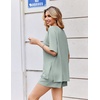 image:imageEkouaer Womens Two Piece Sets Summer Lounge Set Matching OutfitsLight Green