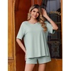 image:imageEkouaer Womens Two Piece Sets Summer Lounge Set Matching OutfitsLight Green