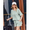 image:imageEkouaer Womens Two Piece Sets Summer Lounge Set Matching OutfitsLight Green