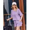 image:imageEkouaer Womens Two Piece Sets Summer Lounge Set Matching OutfitsLilac