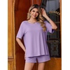 image:imageEkouaer Womens Two Piece Sets Summer Lounge Set Matching OutfitsLilac