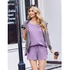 image:imageEkouaer Womens Two Piece Sets Summer Lounge Set Matching OutfitsLilac