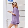 image:imageEkouaer Womens Two Piece Sets Summer Lounge Set Matching OutfitsLilac