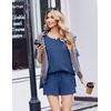 image:imageEkouaer Womens Two Piece Sets Summer Lounge Set Matching OutfitsNavy