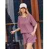 image:imageEkouaer Womens Two Piece Sets Summer Lounge Set Matching OutfitsOld Rose