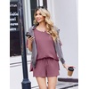 image:imageEkouaer Womens Two Piece Sets Summer Lounge Set Matching OutfitsOld Rose